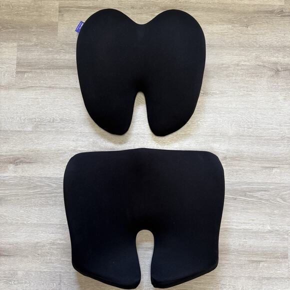 Cushion Lab Patented Pressure Relief Seat Cushion & Lumbar Support Set Black - Picture 1 of 4
